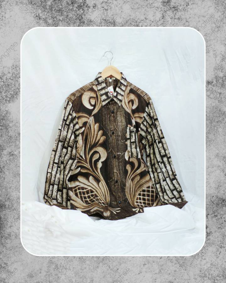 Kemeja Batik Lukis Lengan Panjang